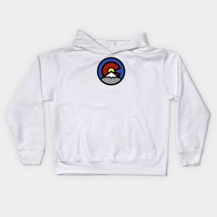 Denver Colorado - Colorado Flag Logo Design Kids Hoodie